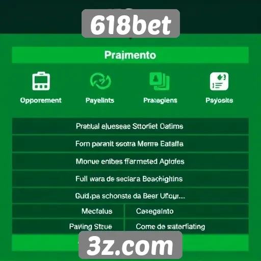 Métodos de pagamento disponíveis no 618bet