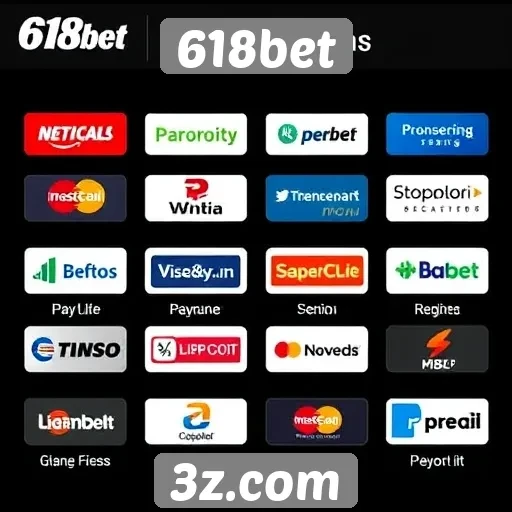 Diversidade de métodos de pagamento no 618bet